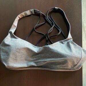 Lululemon Athletica Gray Sports Bra with Black Straps